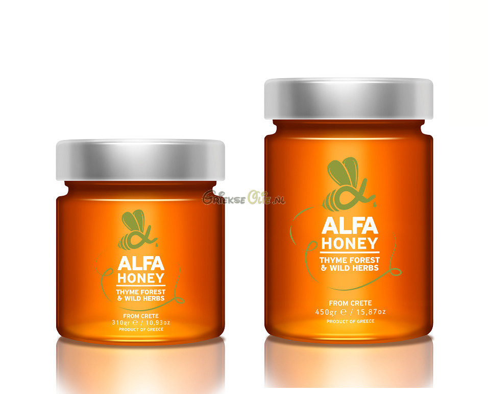 Alfa Honing uit Kreta - Thijm en wilde kruiden - 310gr